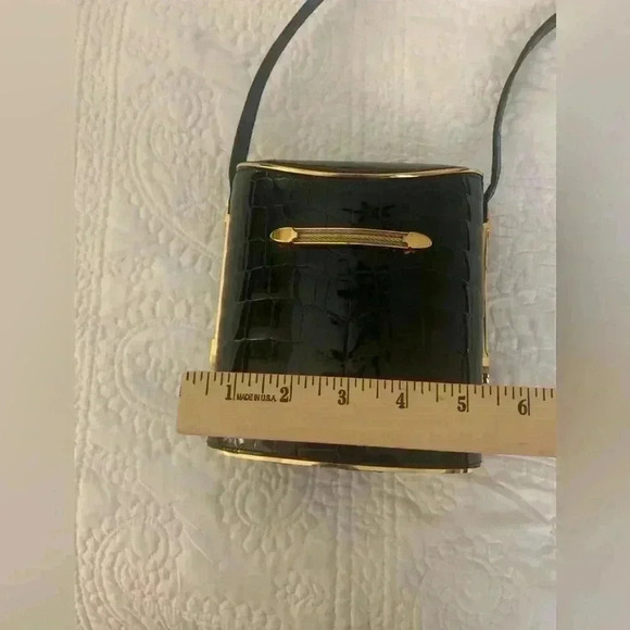 Vtg Finesse La Model Genuine Black Crocodile Alligator Hard case Satchel… - Picture 11 of 12